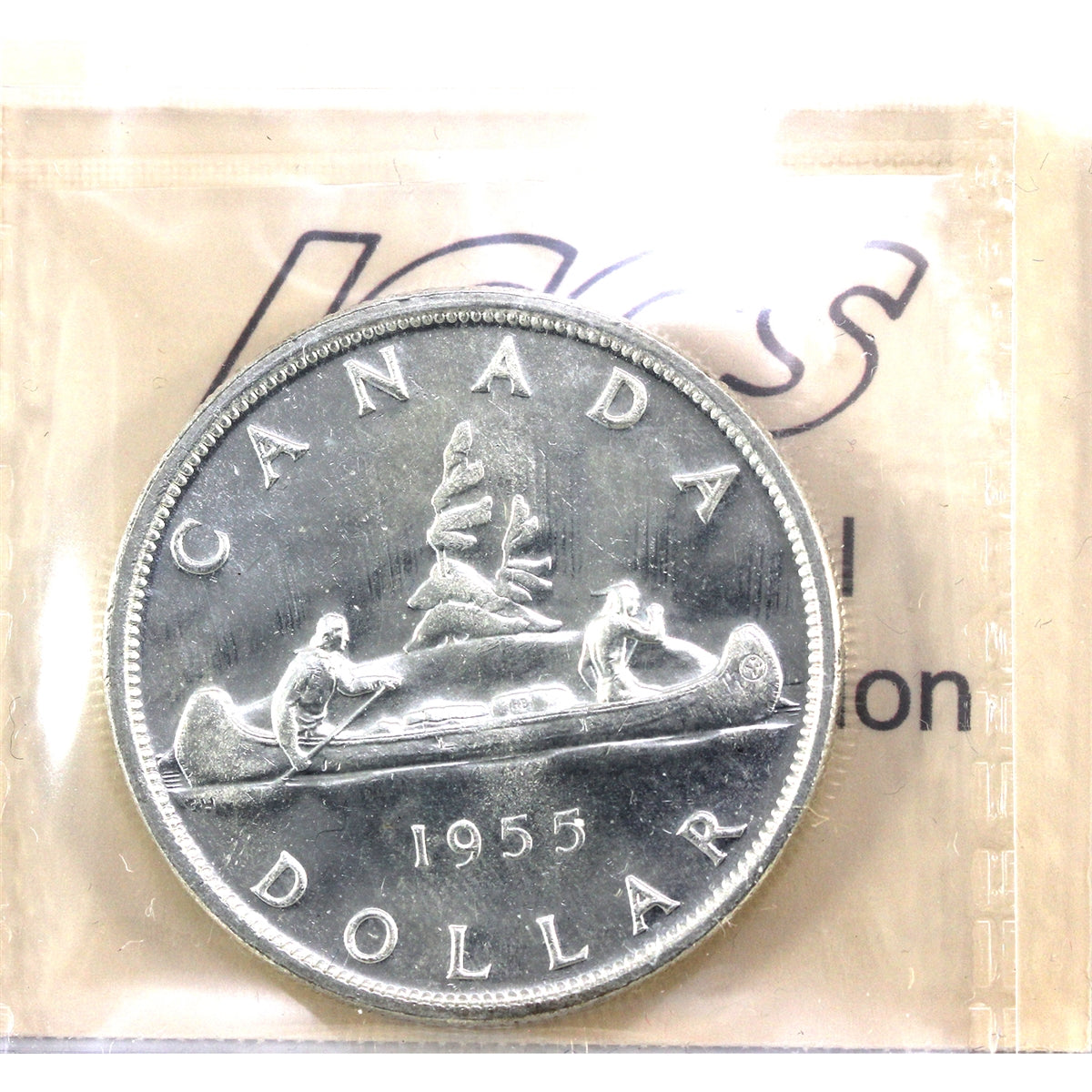 1955 Arnprior No Die Break Canada Dollar ICCS Certified MS62