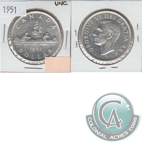 1951 Canada Dollar Uncirculated (MS60)