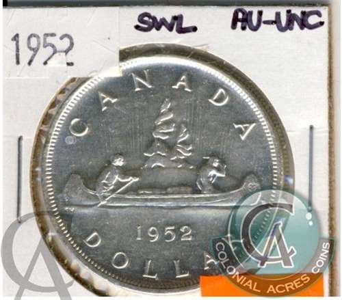 1952 SWL Canada Dollar AU-UNC (AU55)