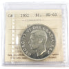 1952 WL Canada Dollar ICCS Certified MS63
