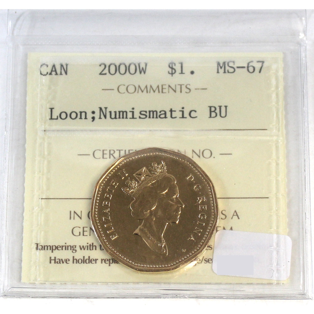 2000W Canada Loon Dollar ICCS Certified MS67 NBU