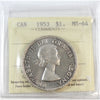 1953 NSF Canada Dollar ICCS Certified MS64
