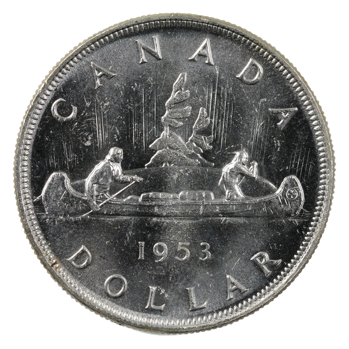 1953 NSS Canada Dollar Choice Brilliant Uncirculated (MS64)