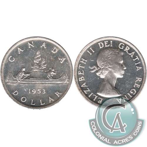 1953 Canada NSS Dollar UNC+ (MS62) Cameo