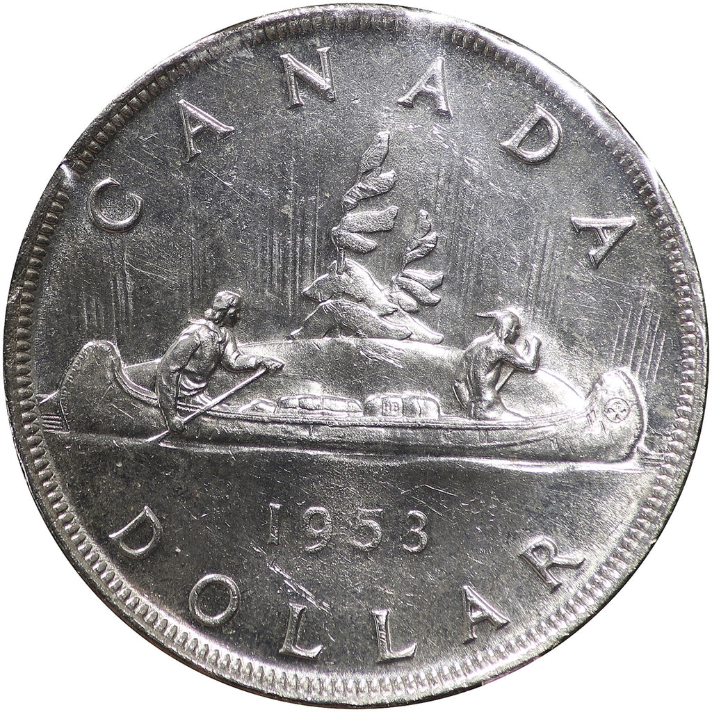 1953 NSS SWL Canada Dollar Brilliant Uncirculated (MS63)