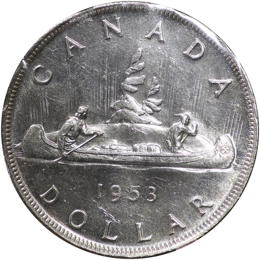 1953 NSS SWL Canada Dollar Brilliant Uncirculated (MS63)