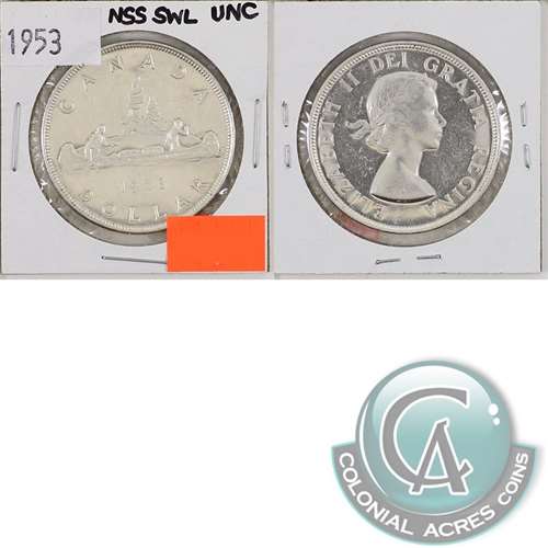 1953 NSS SWL Canada Dollar Uncirculated (MS60)