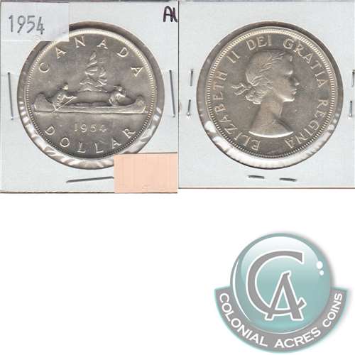 1954 Canada Dollar Almost Uncirculated (AU50)