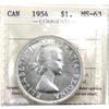 1954 Canada Dollar ICCS Certified MS63