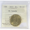2015 Oh Canada Loon Dollar ICCS Certified MS65