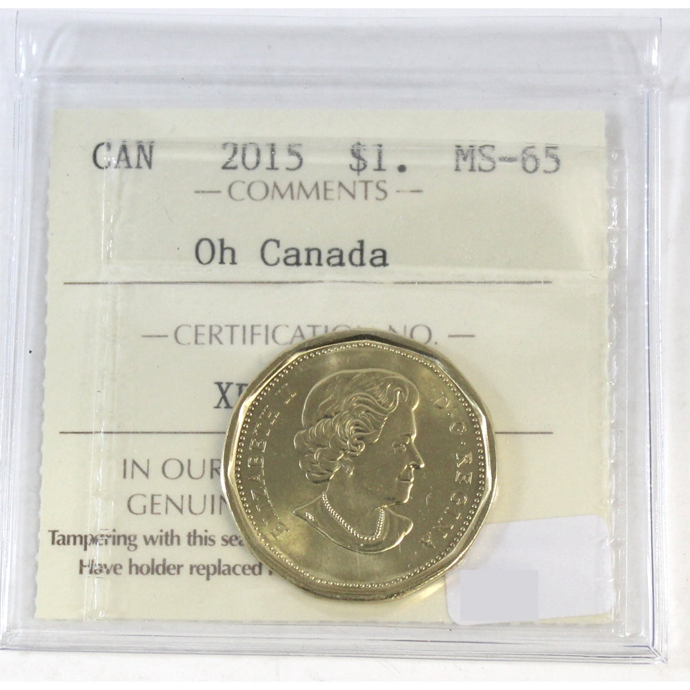 2015 Oh Canada Loon Dollar ICCS Certified MS65