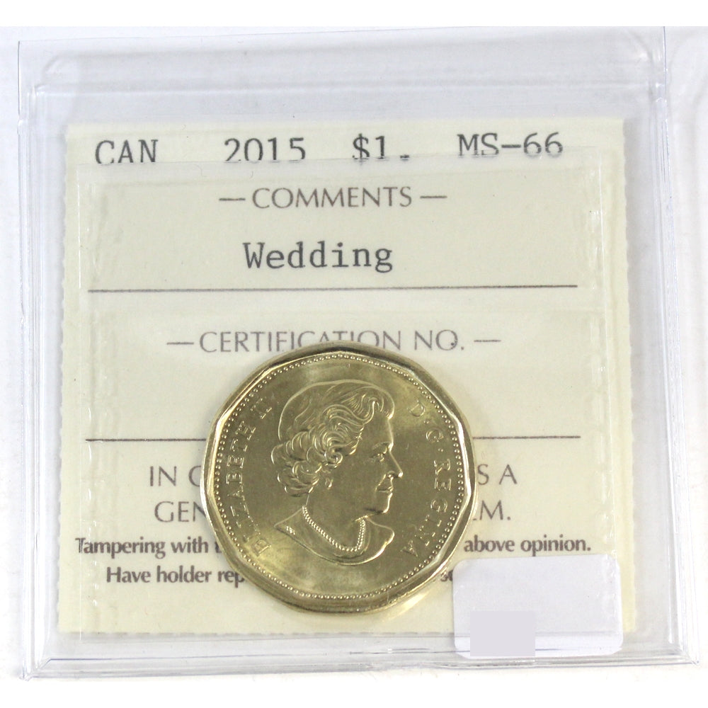 2015 Canada Wedding Loon Dollar ICCS Certified MS66