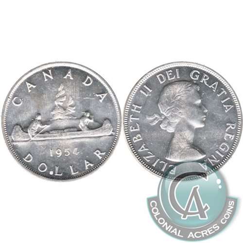 1954 Canada Dollar Uncirculated (MS60)