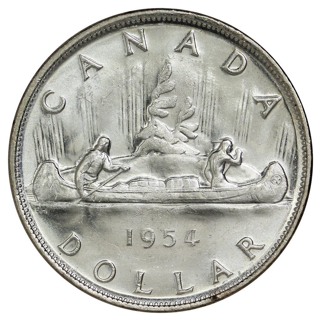 1954 SWL Canada Dollar Brilliant Uncirculated (MS63) $