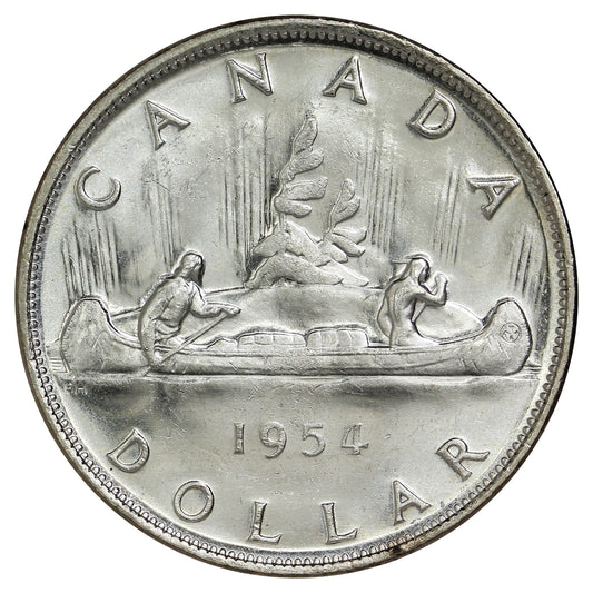 1954 SWL Canada Dollar Brilliant Uncirculated (MS63) $