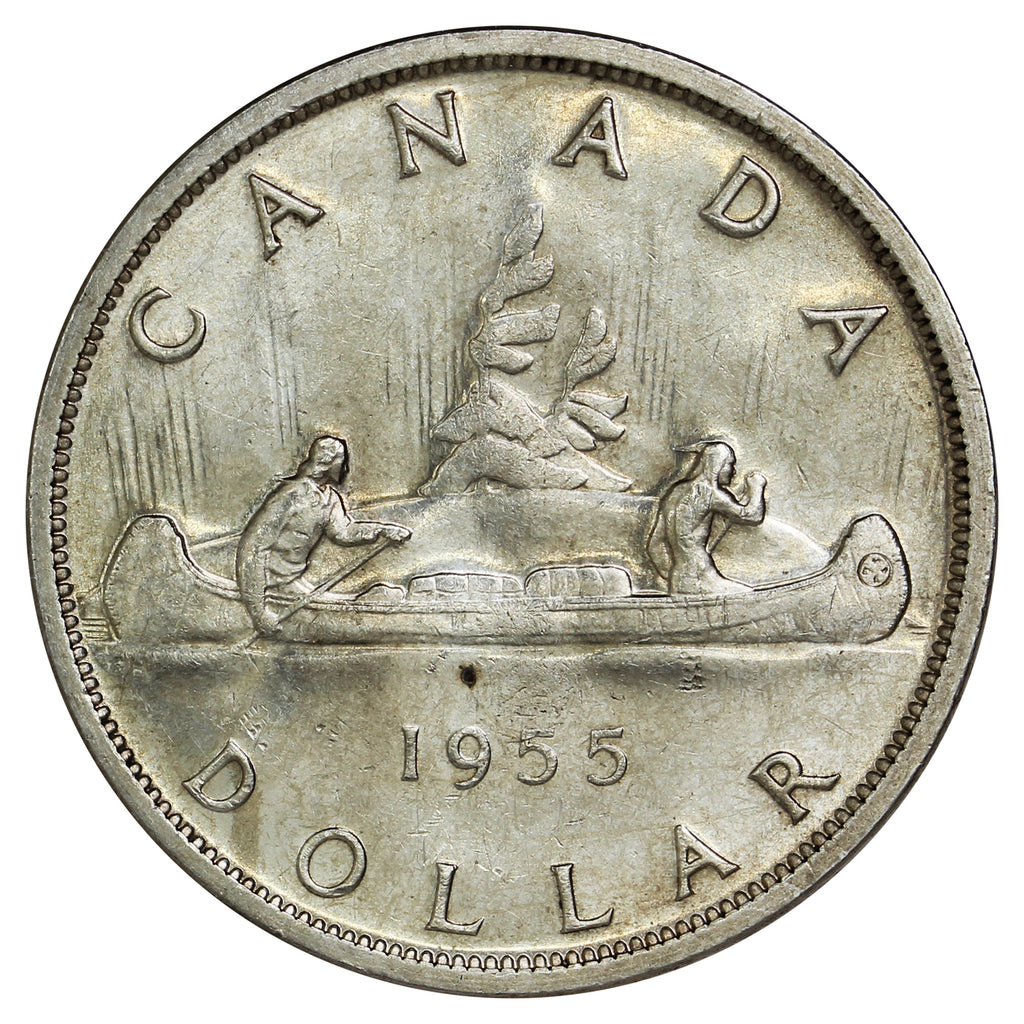 1955 Arnprior With Die Break Canada Dollar AU-UNC (AU55) $