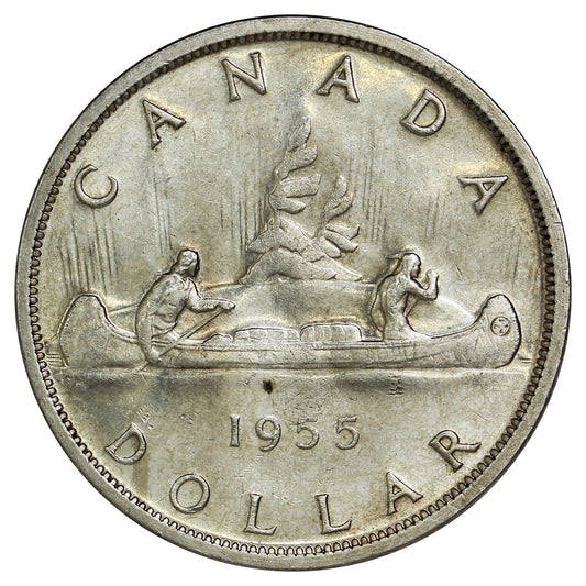 1955 Arnprior With Die Break Canada Dollar AU-UNC (AU55) $