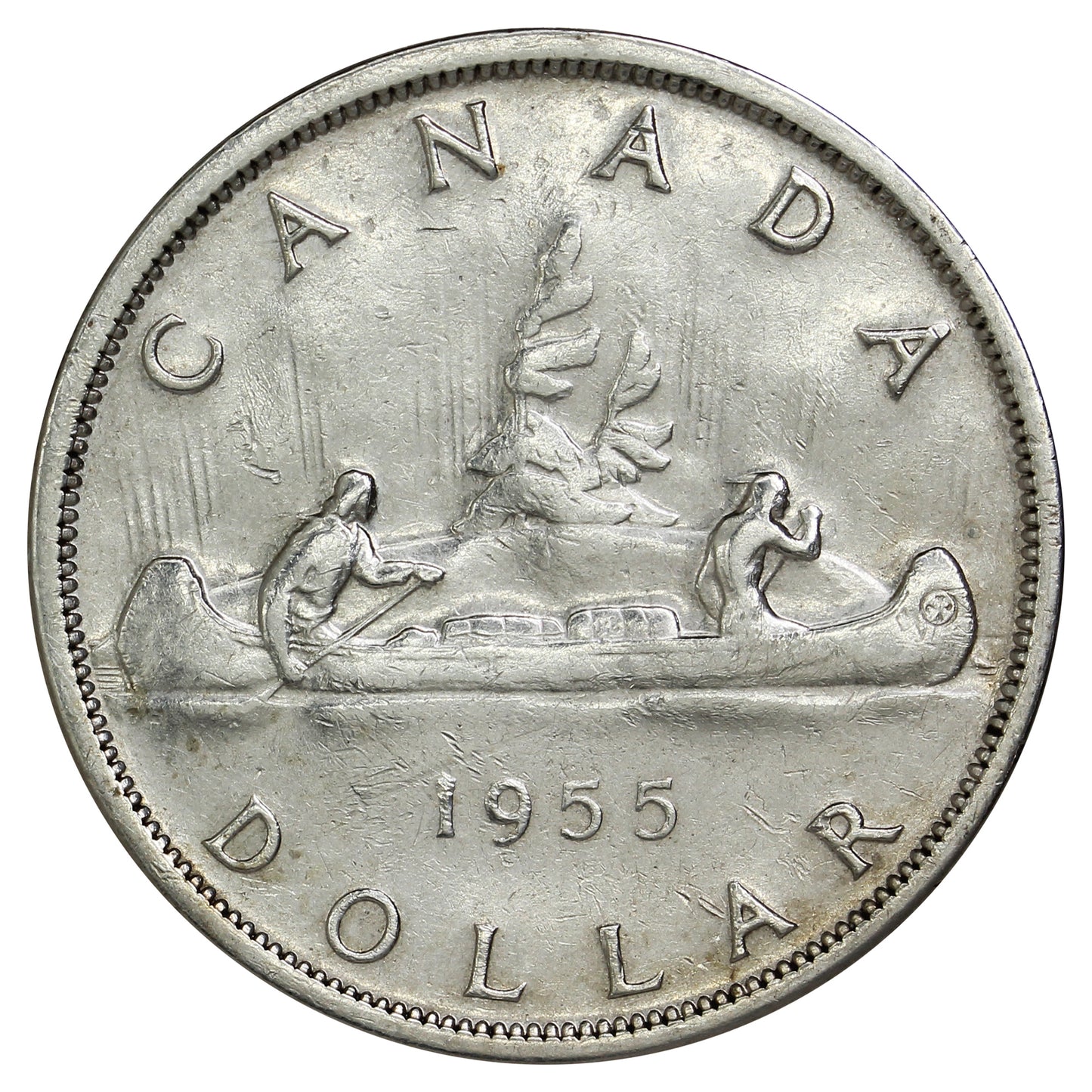 1955 Arnprior With Die Break Canada Dollar Very Fine (VF20)