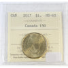 2017 Canada 150th Dollar ICCS Certified MS65