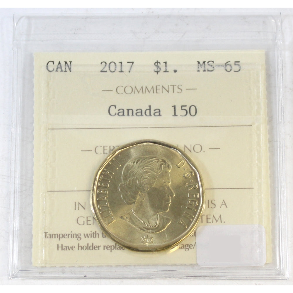 2017 Canada 150th Dollar ICCS Certified MS65