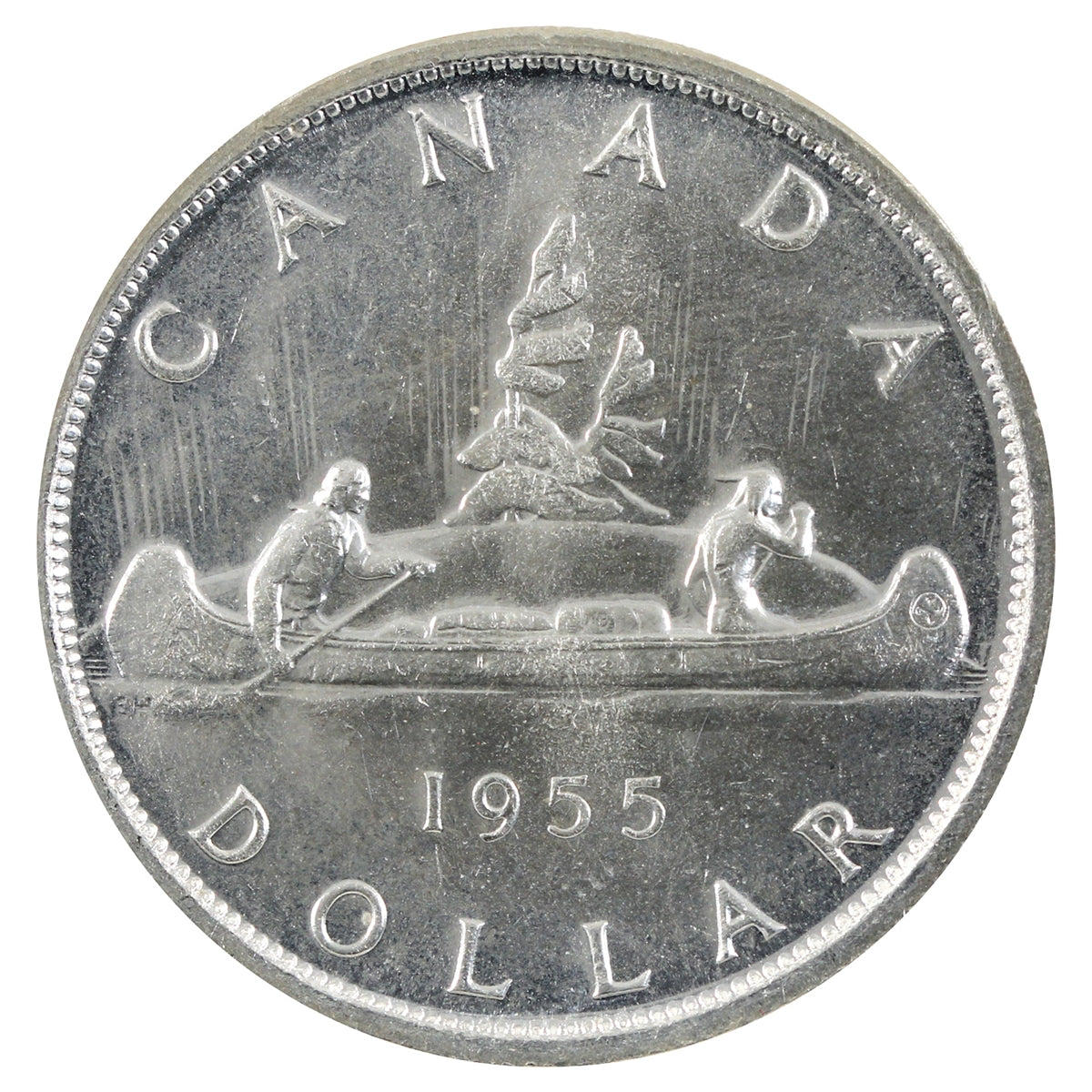 1955 Canada Dollar Choice Brilliant Uncirculated (MS64)