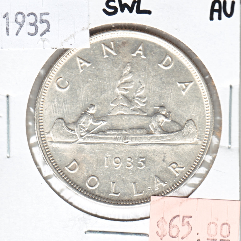 1935 SWL Canada Dollar Almost Uncirculated (AU50)