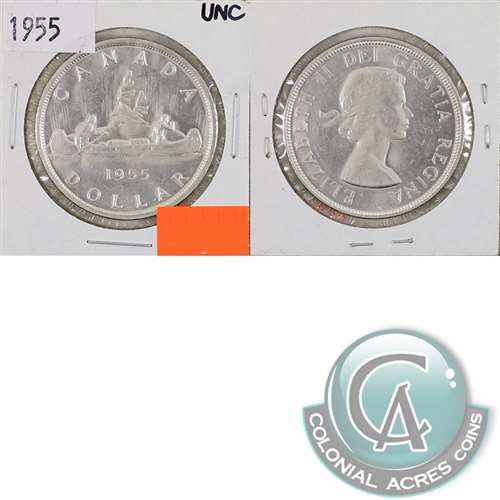 1955 Canada Dollar Uncirculated (MS60)