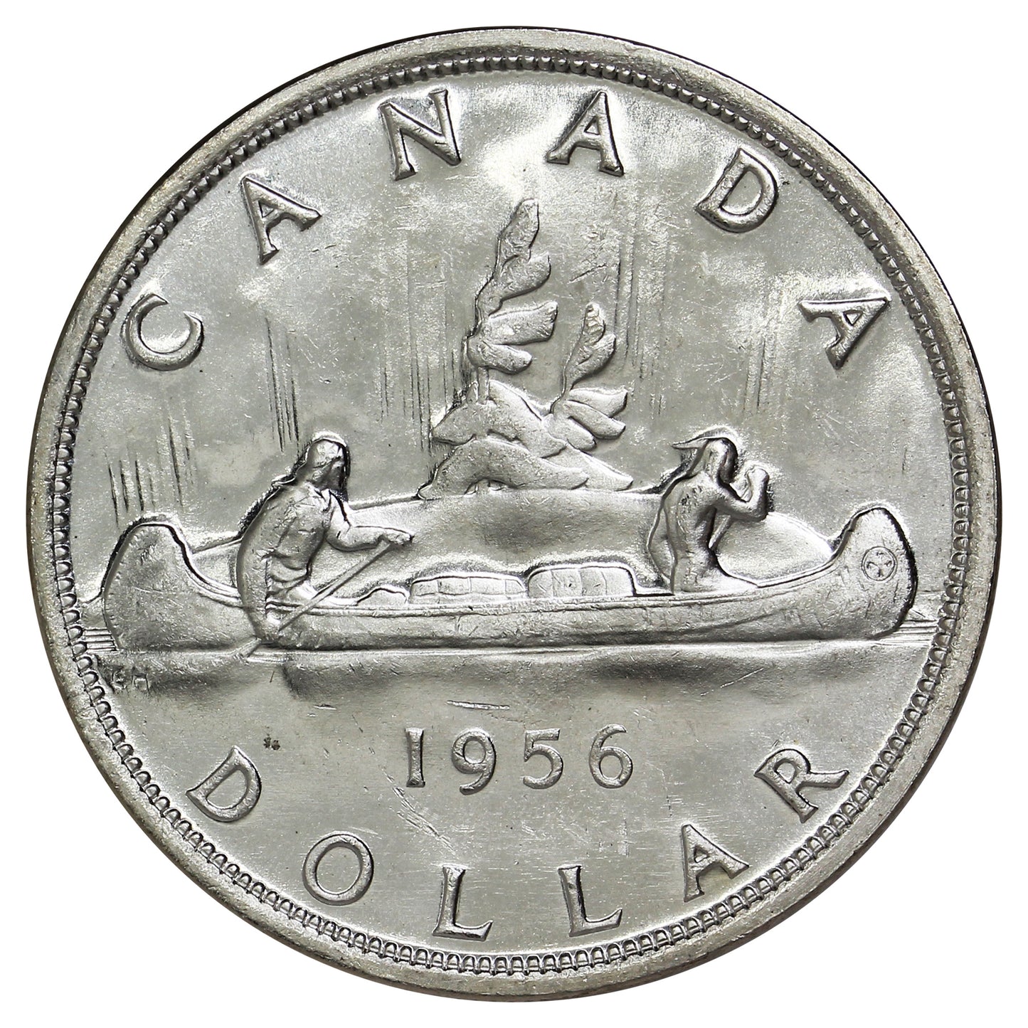 1956 Canada Dollar Brilliant Uncirculated (MS63) $