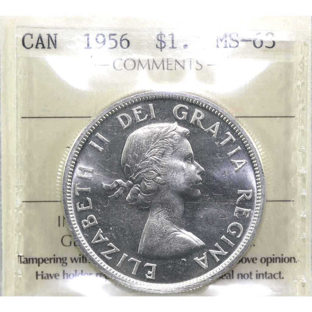 1956 Canada Dollar ICCS Certified MS63