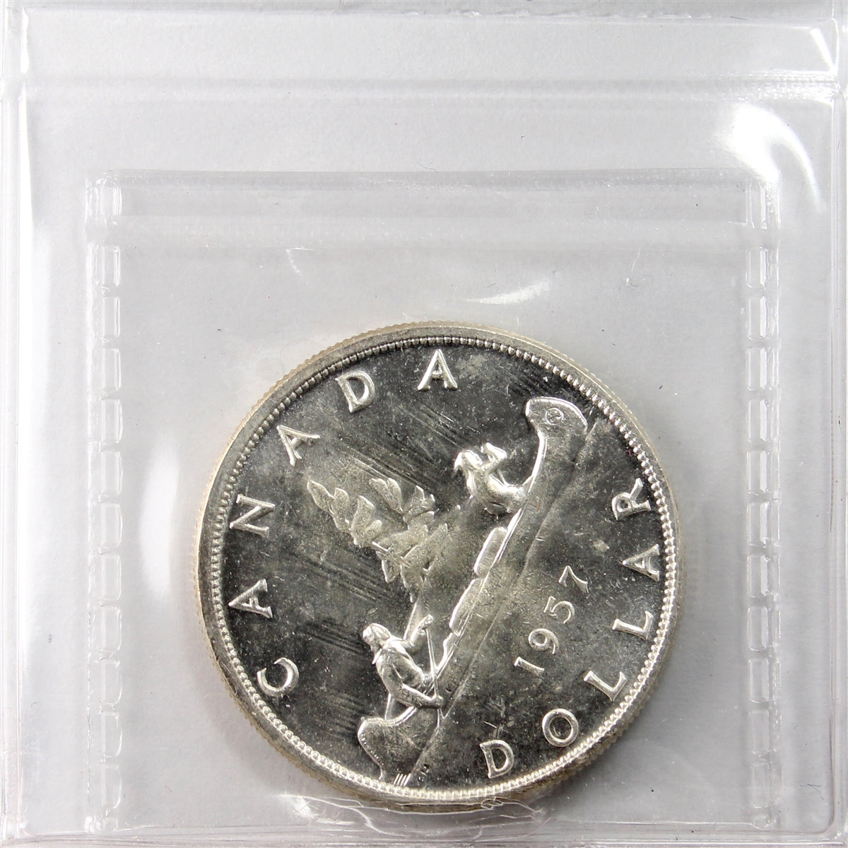 1957 1 WL Canada Dollar ICCS Certified MS60