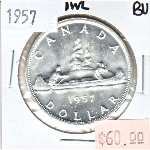 1957 1 WL Canada Dollar Brilliant Uncirculated (MS63)