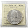 1957 Canada Dollar ICCS Certified MS64