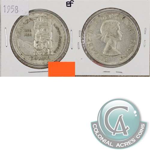 1958 Canada Dollar Extra Fine (EF40)