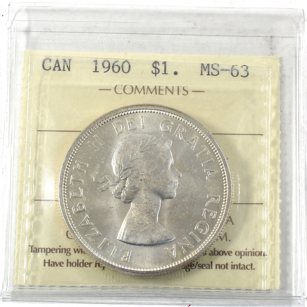 1960 Canada Dollar ICCS Certified MS63