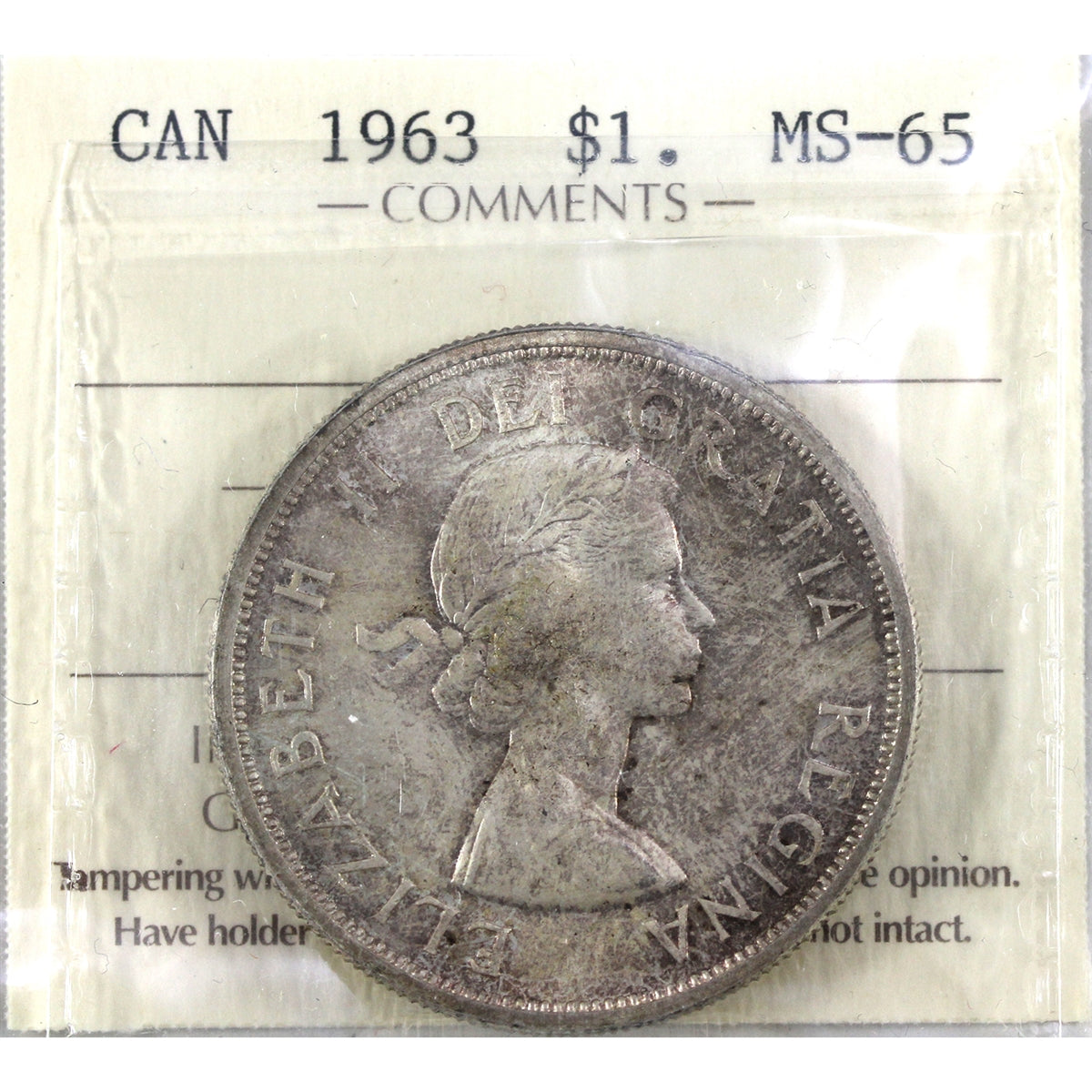 1963 Canada Dollar ICCS Certified MS-65 (XWF 269)