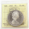 1965 Small Beads Blunt 5 (Type 2) Canada Dollar ICCS Certified PL66 Heavy Cameo