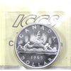1965 Small Beads Ptd. 5 (Type 1) Canada Dollar ICCS Certified PL-66 Heavy Cameo
