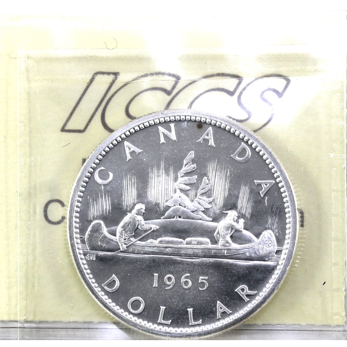 1965 Small Beads Ptd. 5 (Type 1) Canada Dollar ICCS Certified PL-66 Heavy Cameo