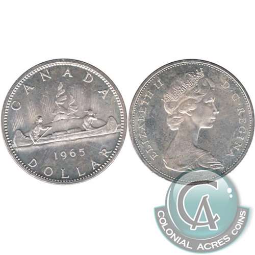 1965 Small Beads Ptd. 5 (Variety 1) Canada Dollar UNC+ (MS62)
