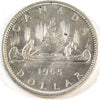 1965 Small Beads Blunt 5 (Variety 2) Canada Dollar Almost Uncirculated (AU50)