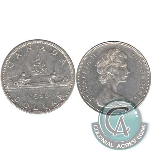 1965 Large Beads Blunt 5 (Variety 3) Canada Dollar Circulated