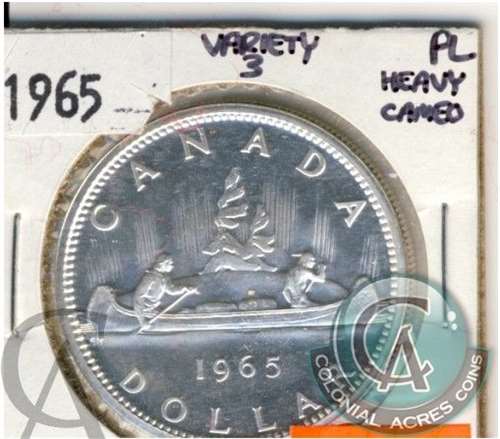 1965 Large Beads Blunt 5 (Variety 3) Canada Dollar Proof Like Heavy Cameo $