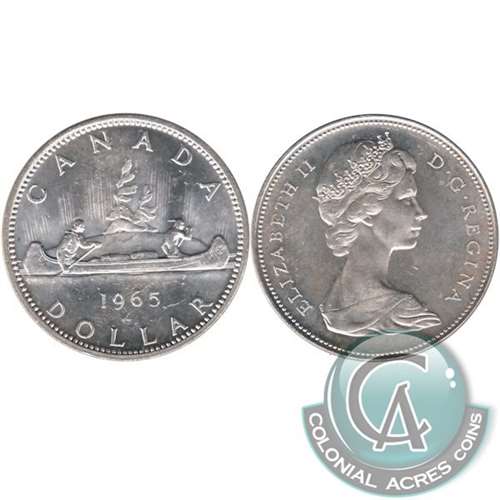 1965 Large Beads Blunt 5 (Variety 3) Canada Dollar UNC+ (MS62)