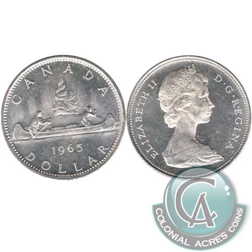 1965 Large Beads Blunt 5 (Variety 3) Canada Dollar Uncirculated (MS60)