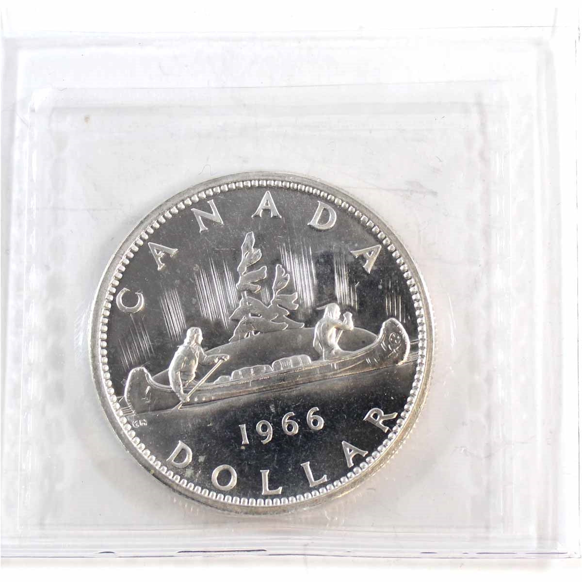 1966 Large Beads Canada Dollar ICCS Certified PL-66 Heavy Cameo