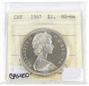 1967 Canada Dollar ICCS Certified MS64 Cameo