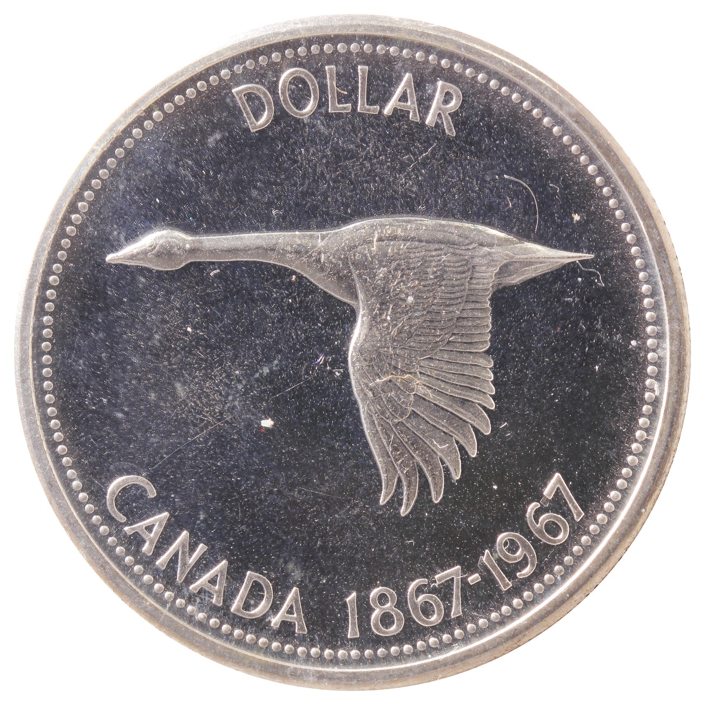 1967 Canada Dollar ICCS Certified PL65 Heavy Cameo