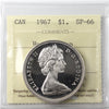 1967 Canada Dollar ICCS Certified SP66 Heavy Cameo