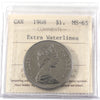 1968 Extra Waterlines (DHL #1) Canada Dollar ICCS Certified MS65