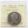 1968 Normal Island Canada Dollar ICCS Certified PL64